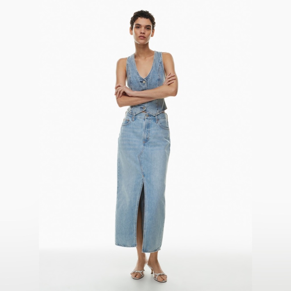 Denim Forum The 90s Vintage Jean Skirt - Picture 5 of 8